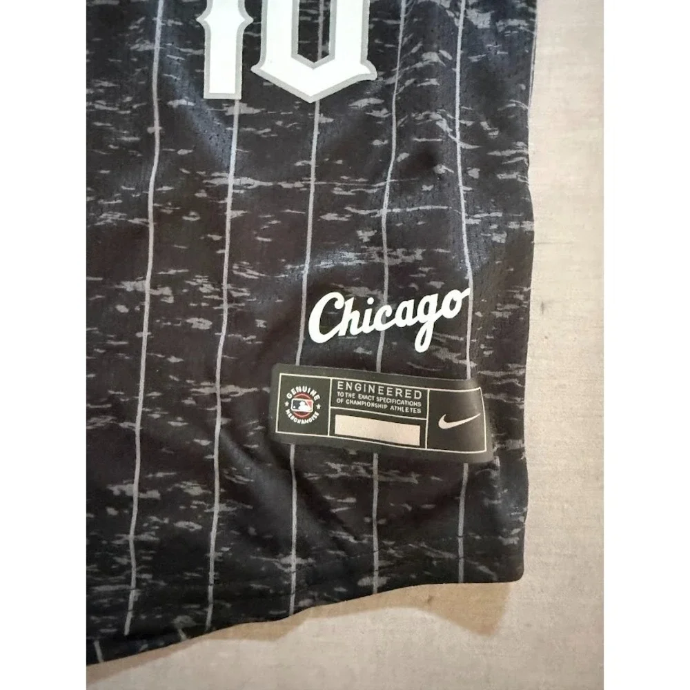 Chicago White Sox Moncada #10 Southside Nike Baseball Jersey Boys M Black Button
